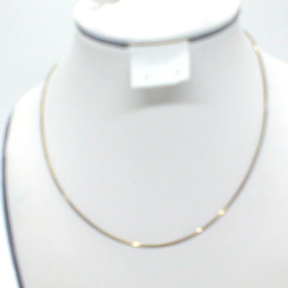 Vintage DANECRAFT 16" Gold Sterling Silver Flat Snake Chain Necklace Italy Signe - Picture 7 of 7